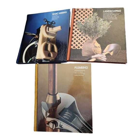 Time Life Self Help Books‎ Set of 3 Basic Wiring, Plumbing, And Landscaping - Picture 1 of 8